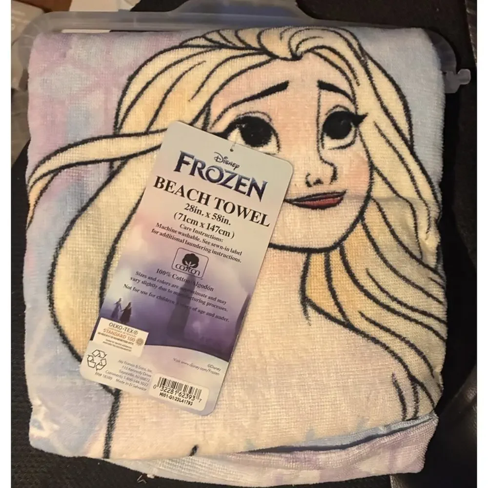 Disney Frozen Beach Towel 28in x 58in 100% Cotton Disney Franchise